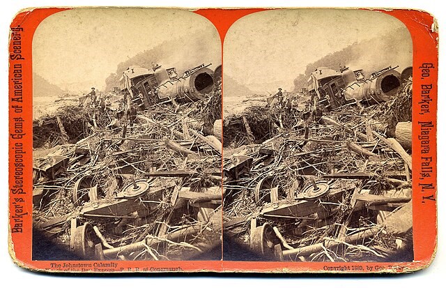 Train wreckage
