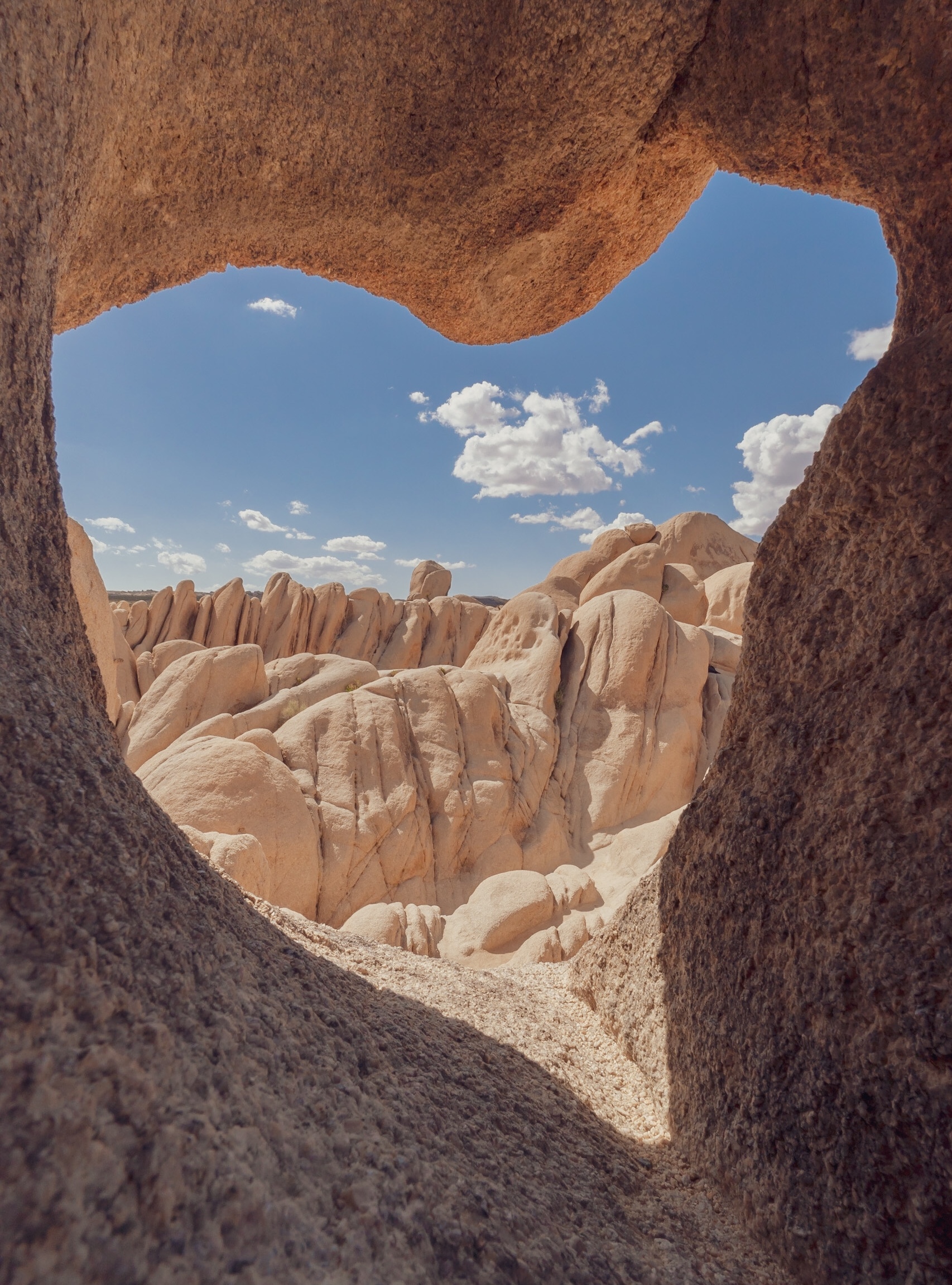 A hole in a rock looks roughly like a heart