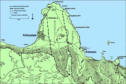 Kalaupapa Peninsula Map