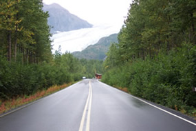 Road to Exit Glacier. Road to Exit Glacier.