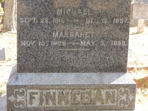 Grave Marker reading Finnegan (family last name)