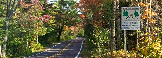 U.S. Highway 41 runs along the Keweenaw Peninsula to Copper Harbor.