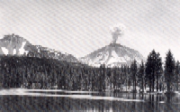 B.F. Loomis Historic Photo of Lassen in Eruption