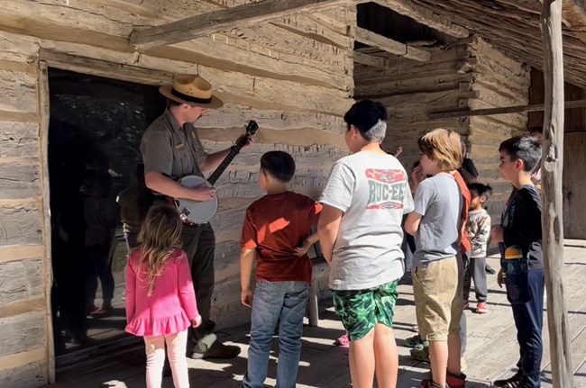 Ranger at Johnson Cabin