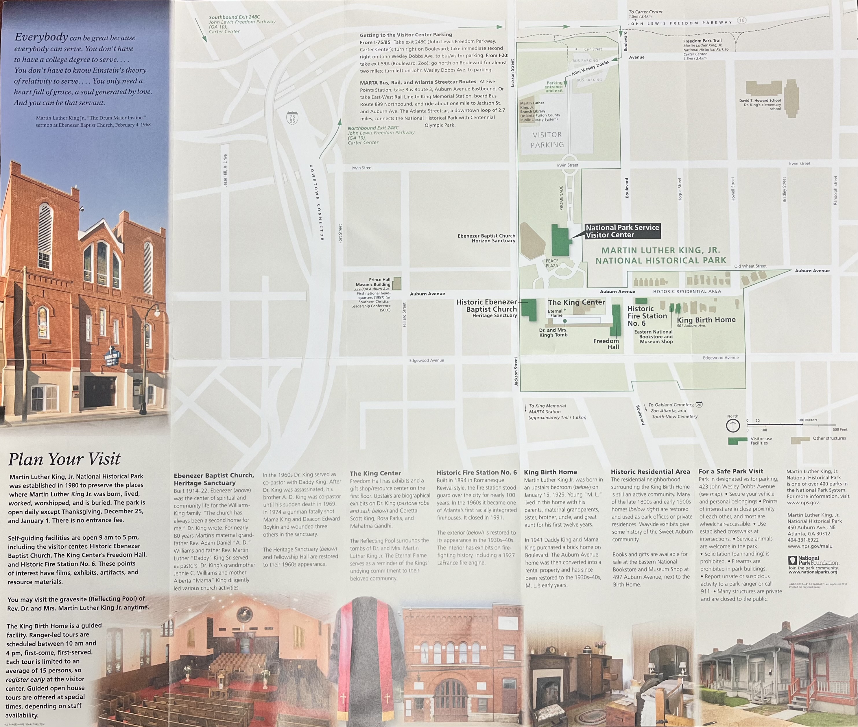 Martin Luther King, Jr. National Historical Park and Preservation District Map