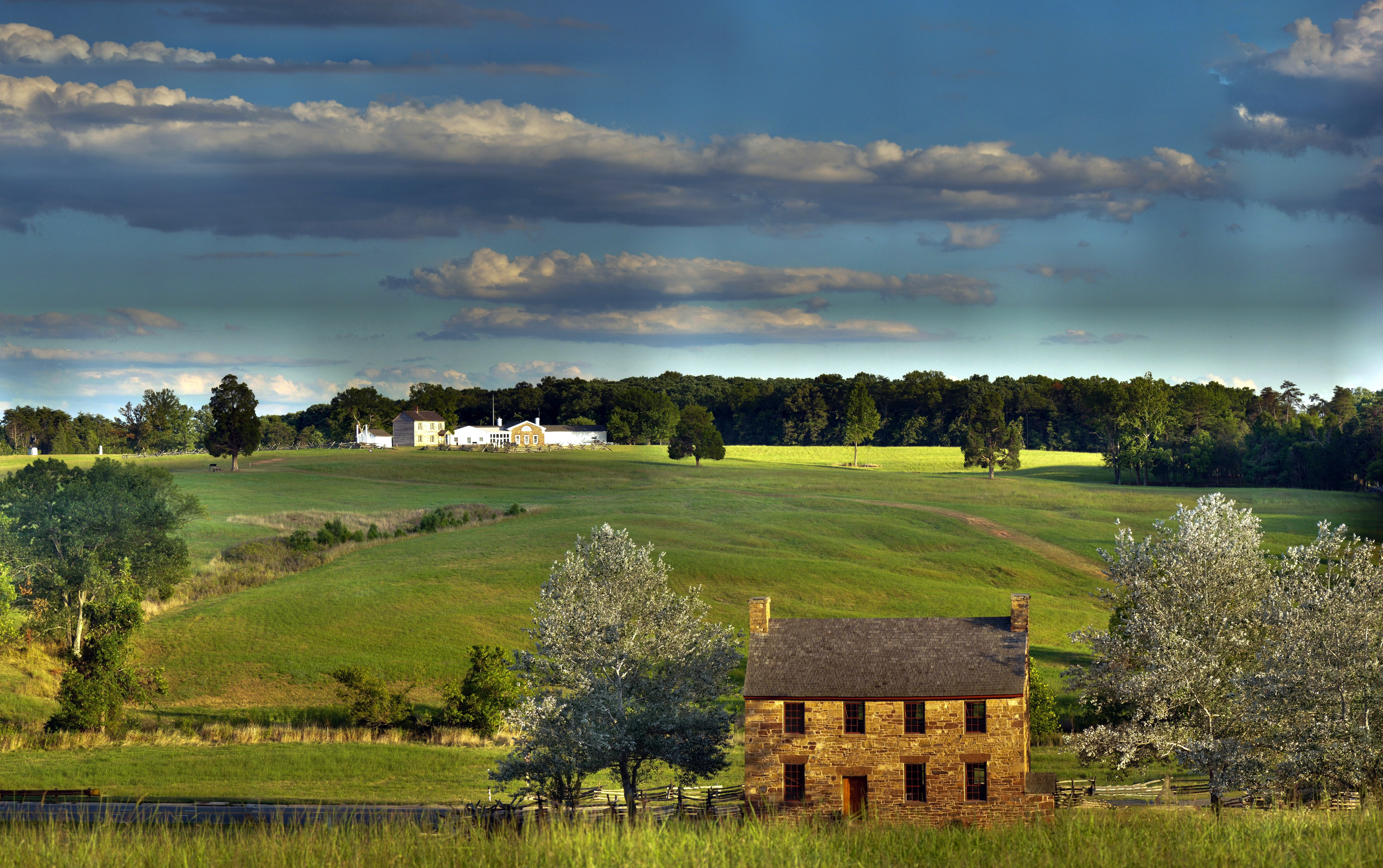 The Stone House and Henry Hill as seen from Matthews Hill