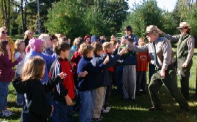 Rangers with a 4th grade class.
