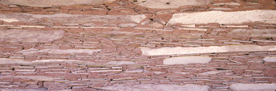 Detail of masonry wall.