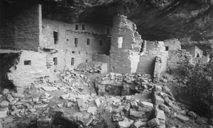 Spruce Tree House prior to excavation and stabilization.