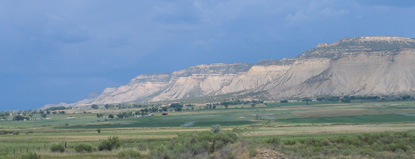 View of Mesa Verde from distance.