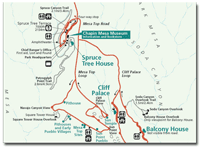 Map of the Chapin Mesa area