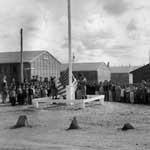 Dedication of the flag pole at the Stafford Elementary School.