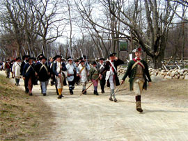 Colonial Reenactors on Battle Road