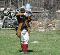Minute Man firing a musket