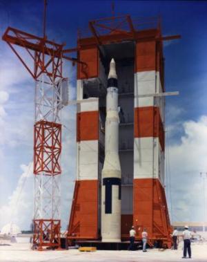 Minuteman I Missile being readied for test launch