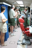 Visitors take a tour underground at Delta-01