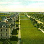 A view down the parade ground of the Upper Post.