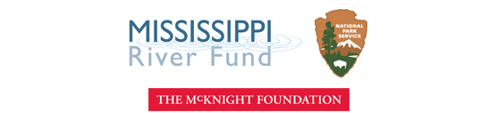 The McKnight Foundation, Mississippi River Fund, and National Park Service logos.