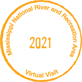 A round stamp for the Mississippi National River and Recreation Area.
