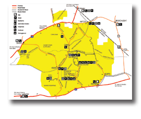 Roads and Facilities Map