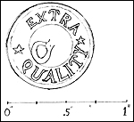 Detail of a button back recorded while cataloging artifacts.