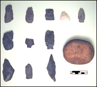 Prehistoric artifacts recovered from the Best Farm at Monocacy National Battlefield
