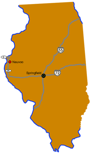 Map image for Mormon Pioneer NHT driving directions from Illinois.