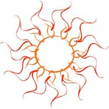 Drawing of a sun.