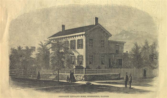Image of painting titled President Lincoln's Home, Springfield, Illinois