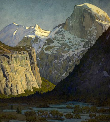 Image of painting titled Winter Evening in Yosemite Valley