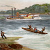 Image of painting titled The Steamer Yellowstone on the 9th April 1833