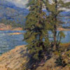 Image of painting titled (View of Mountains on Mount Desert from Bowditch Point)