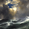 Image of painting titled Storm at Sea or Mid-Ocean, Moonlight