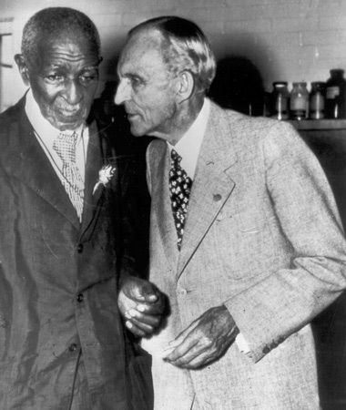 George Washington Carver helps Henry Ford open the food laboratory