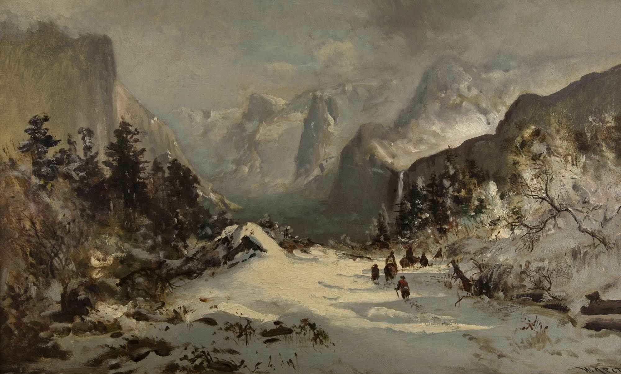 Painting Winter Scene at Yosemite