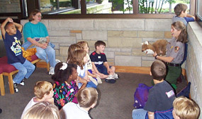 Ranger and school group