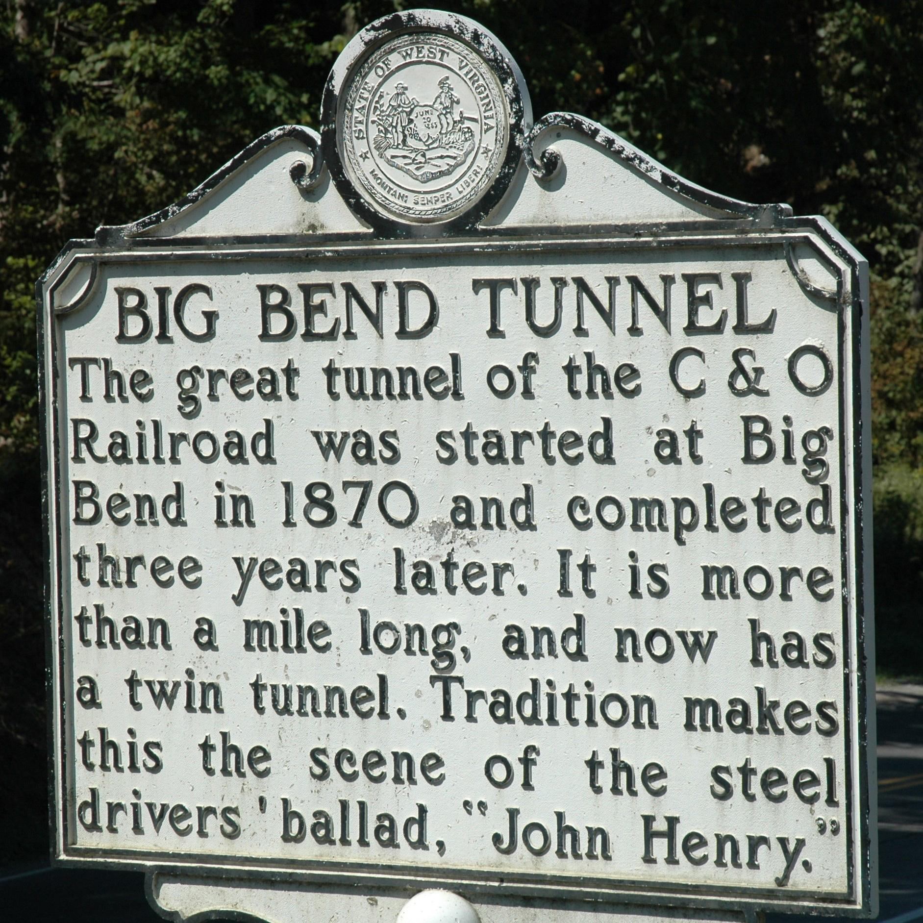 Big Bend Tunnel Sign