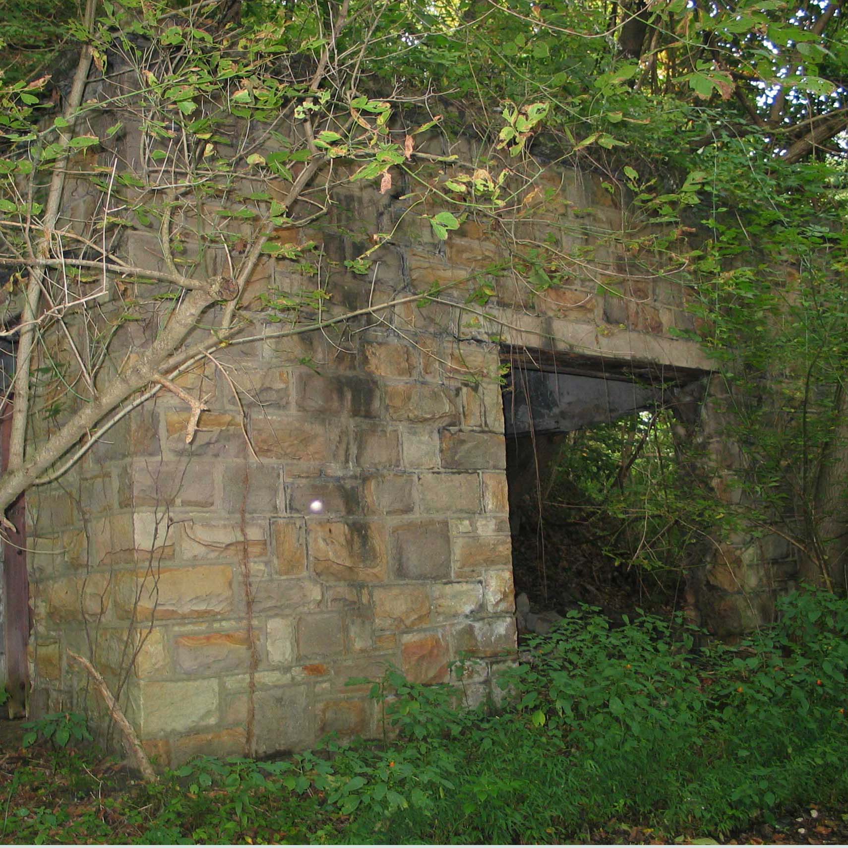Remains of mine structure at Rush Run