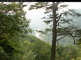 View of river and gorge from visitor center