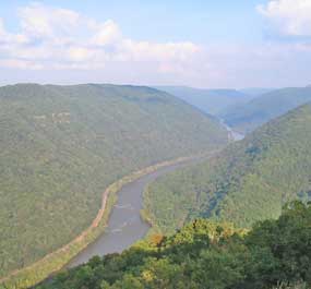 View of New River from Grandview's Main Overlook