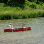 Canoers enjoy paddling the river through the Fort Niobrara NWR Wildereness