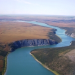 View of the Lower Noatak Canyon, Noatak River from the air