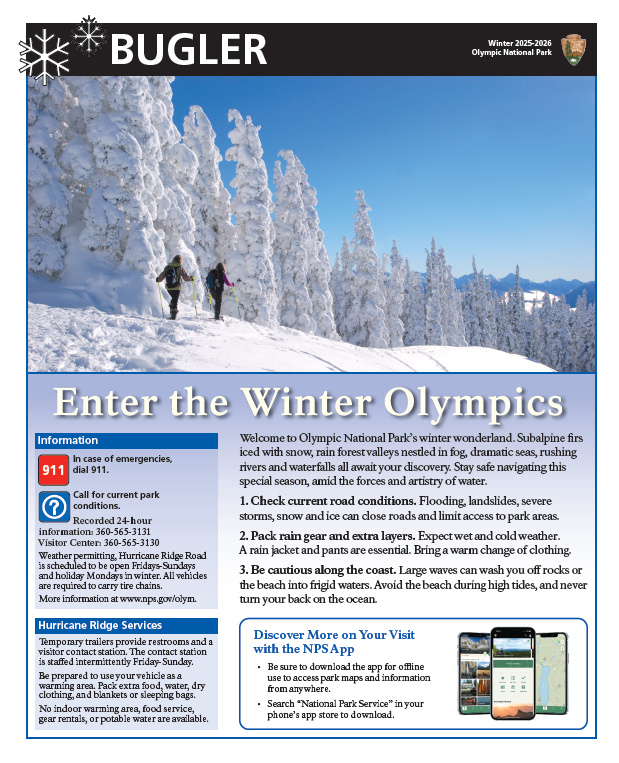 The front page of the Winter Bugler in 2025-2026.