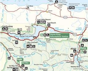 map of Lake Crescent area
