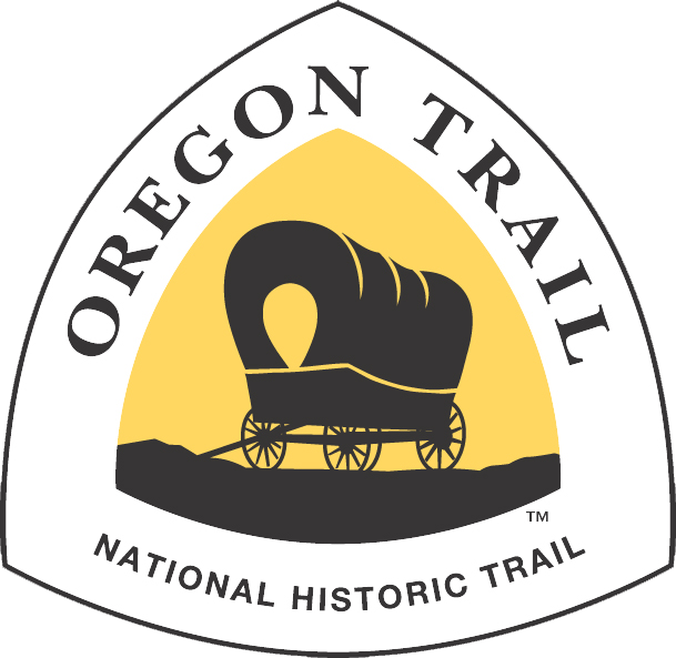A triangle with "Oregon Trail" and an image of a wagon.