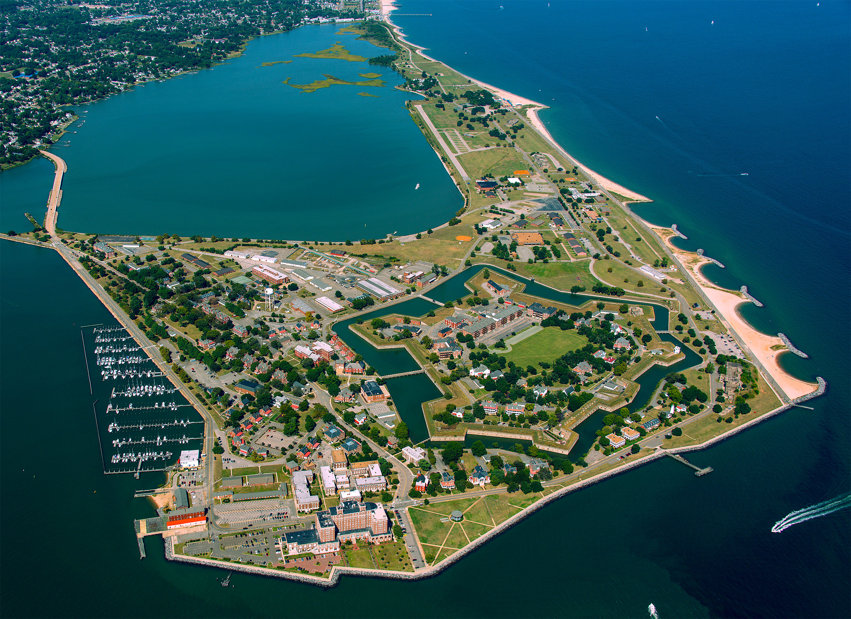 Aerial View of Fort Monroe