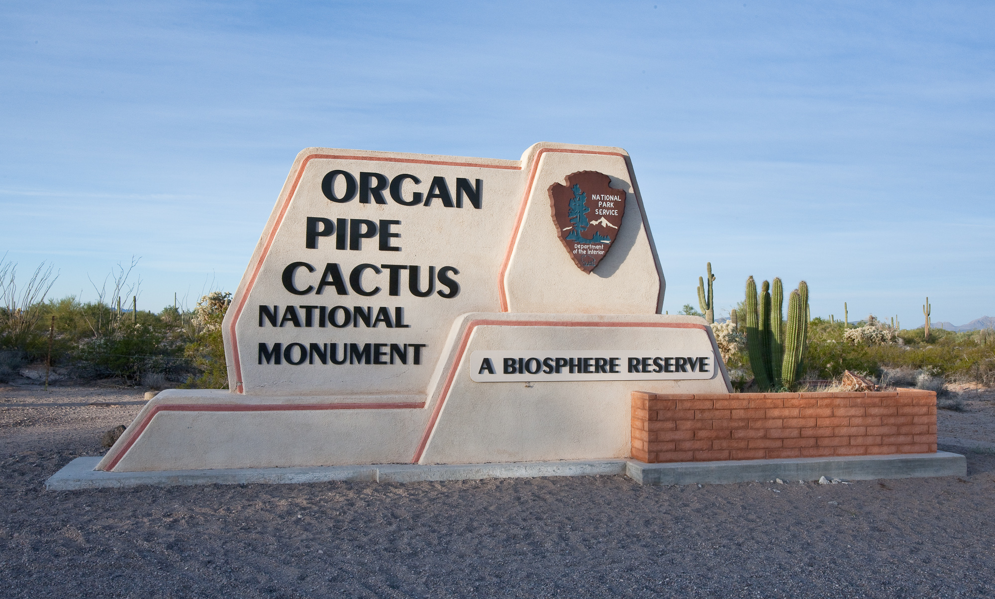 Entrance to Organ Pipe Cactus National Monument Entrance to Organ Pipe Cactus National Monument
