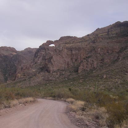 A view of Arch Canyon from the Ajo Mountazin drive