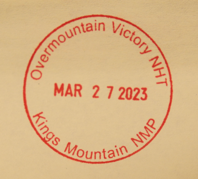 Passport Stamp for Overmountain Victory Trail at Kings Mountain