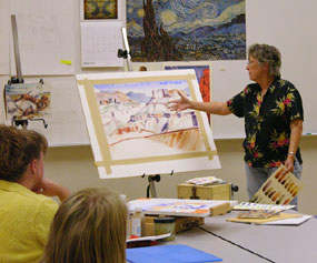 Giffords discusses artwork